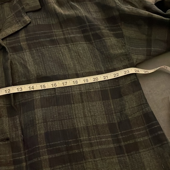 OSKA light jacket blazer Plaid size 2 fits 8/10 oversized wool/linen lagenlook - Picture 10 of 12